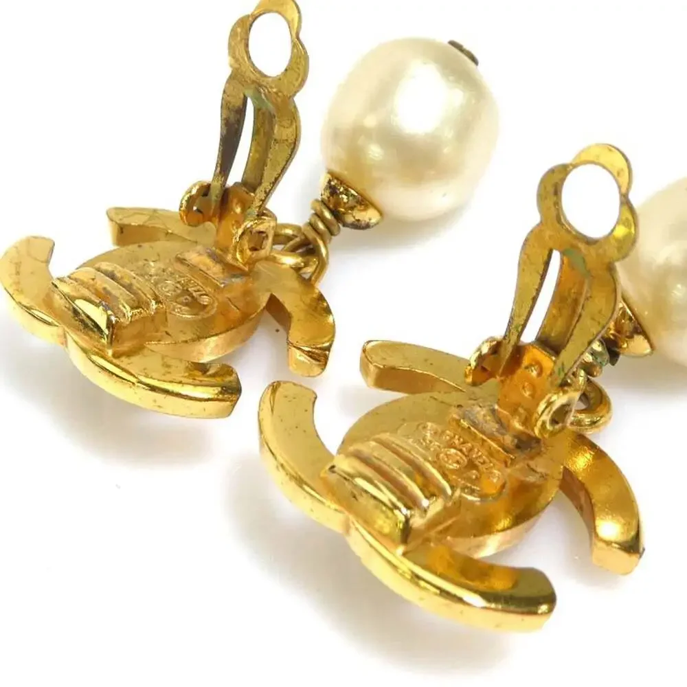 Chanel Cc Logo Clip-On Earrings Gold- #256842C74B